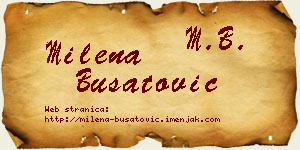 Milena Bušatović vizit kartica